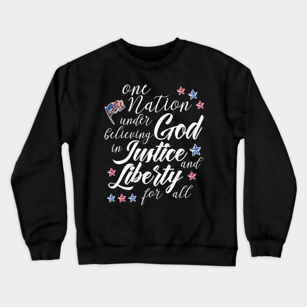 nation under believing god 4th of July outfit Crewneck Sweatshirt by jodotodesign